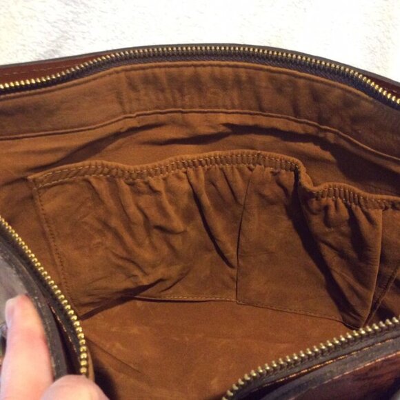 PATRICIA NASH Alessano Sig Map Print Riot Rust Large Tote Zip Top ~ NWT - Picture 8 of 10